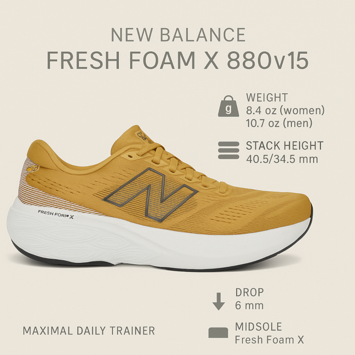 new balance fresh foam x 880v15 infographic