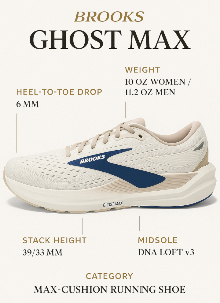 brooks ghost max 3 infographic
