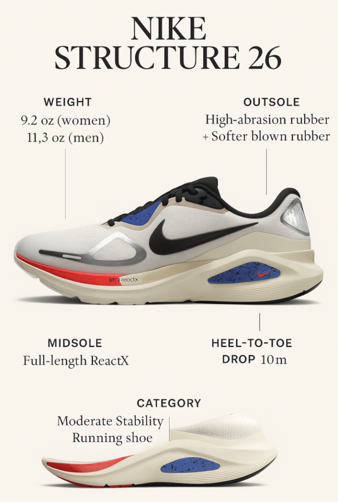 nike structure 26 infographic