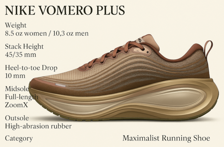 nike vomero plus infographic